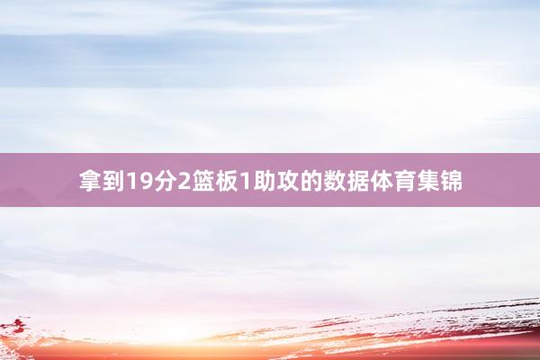 拿到19分2篮板1助攻的数据体育集锦