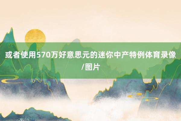 或者使用570万好意思元的迷你中产特例体育录像/图片