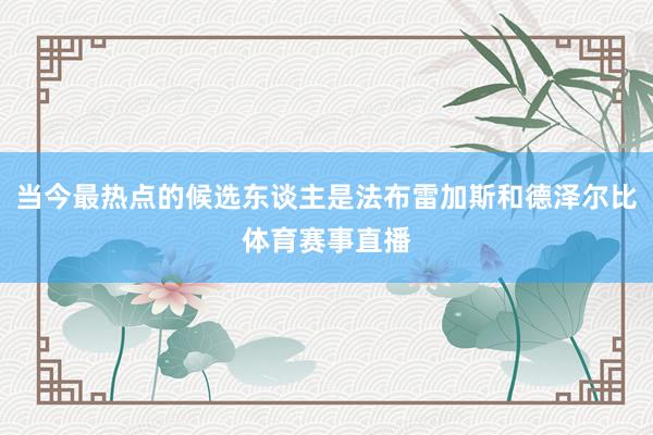 当今最热点的候选东谈主是法布雷加斯和德泽尔比体育赛事直播