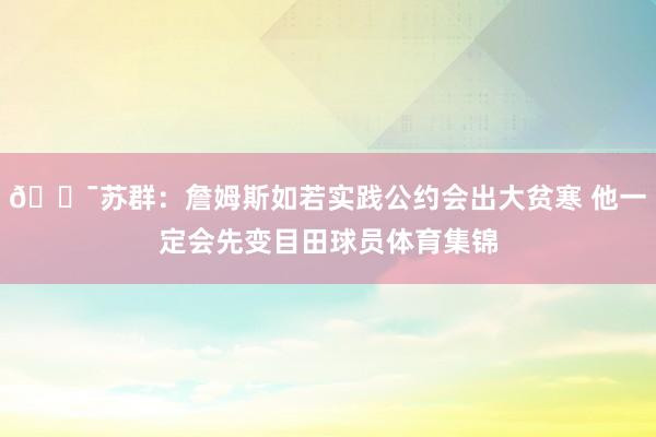 😯苏群：詹姆斯如若实践公约会出大贫寒 他一定会先变目田球员体育集锦