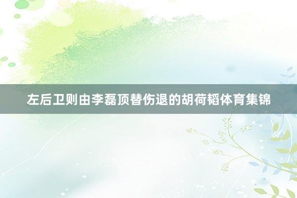 左后卫则由李磊顶替伤退的胡荷韬体育集锦
