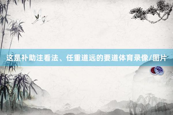 这是补助注看法、任重道远的要道体育录像/图片