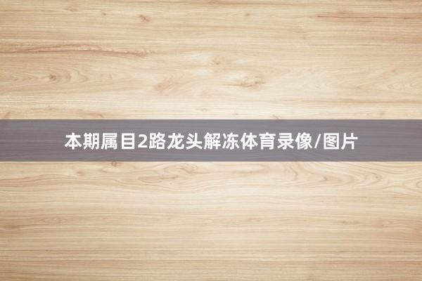 本期属目2路龙头解冻体育录像/图片