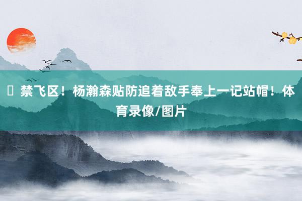 ✋禁飞区！杨瀚森贴防追着敌手奉上一记站帽！体育录像/图片