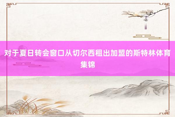 对于夏日转会窗口从切尔西租出加盟的斯特林体育集锦