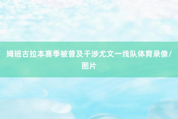 姆班古拉本赛季被普及干涉尤文一线队体育录像/图片