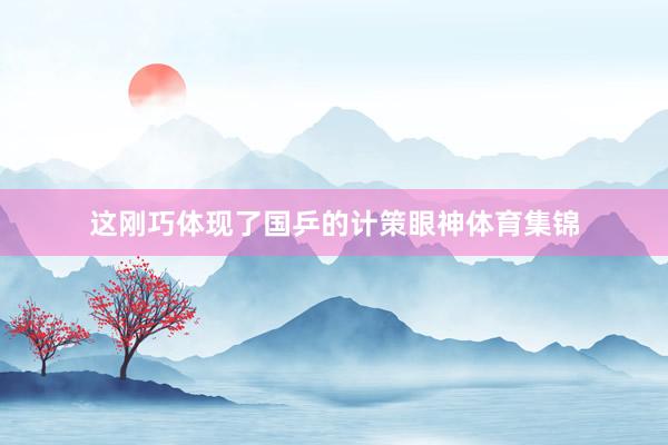 这刚巧体现了国乒的计策眼神体育集锦