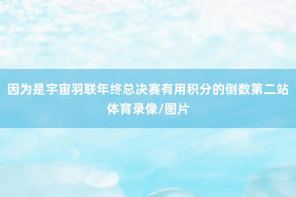 因为是宇宙羽联年终总决赛有用积分的倒数第二站体育录像/图片