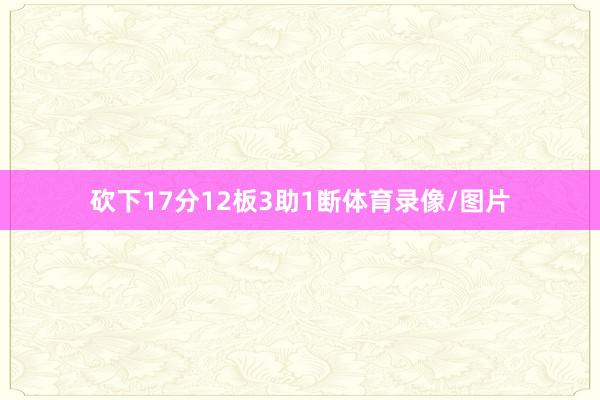 砍下17分12板3助1断体育录像/图片