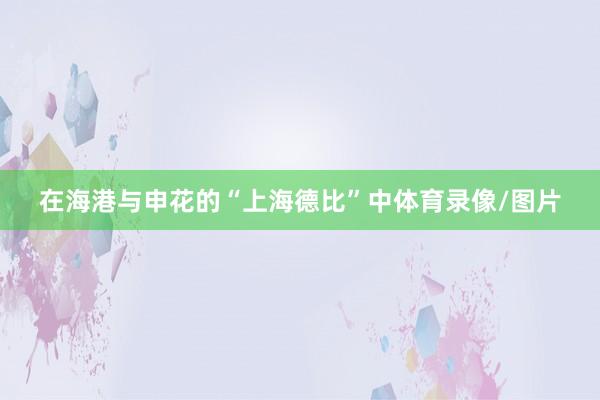 在海港与申花的“上海德比”中体育录像/图片