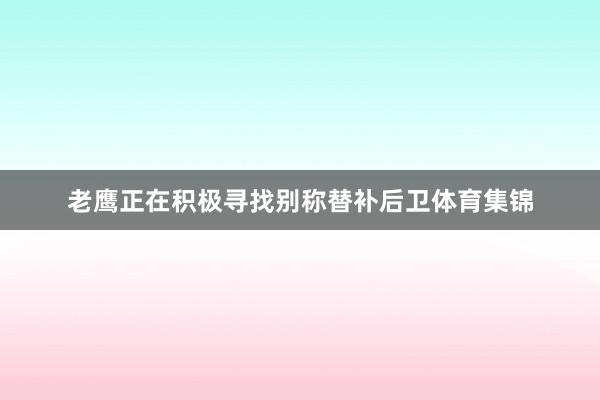 老鹰正在积极寻找别称替补后卫体育集锦