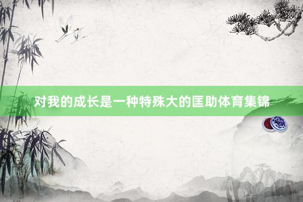 对我的成长是一种特殊大的匡助体育集锦