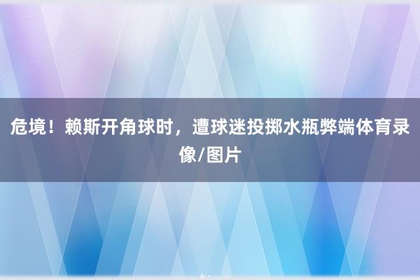 危境！赖斯开角球时，遭球迷投掷水瓶弊端体育录像/图片