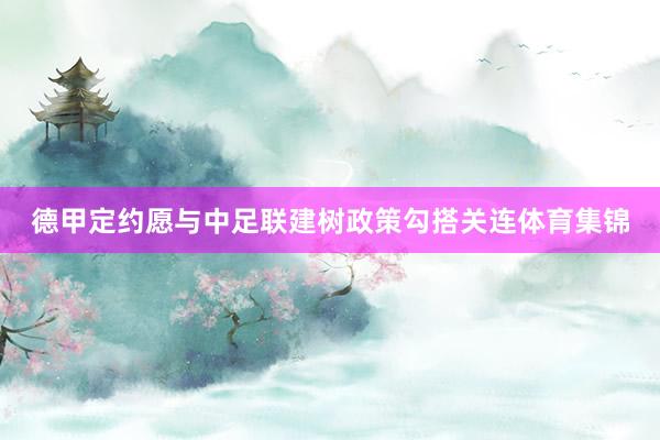 德甲定约愿与中足联建树政策勾搭关连体育集锦