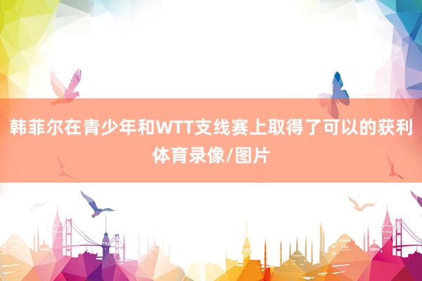 韩菲尔在青少年和WTT支线赛上取得了可以的获利体育录像/图片