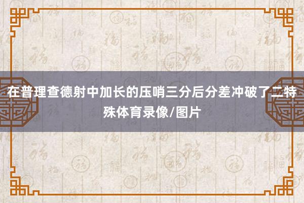 在普理查德射中加长的压哨三分后分差冲破了二特殊体育录像/图片
