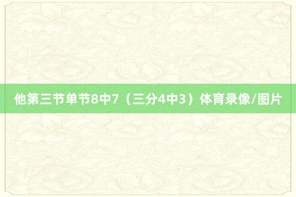 他第三节单节8中7（三分4中3）体育录像/图片