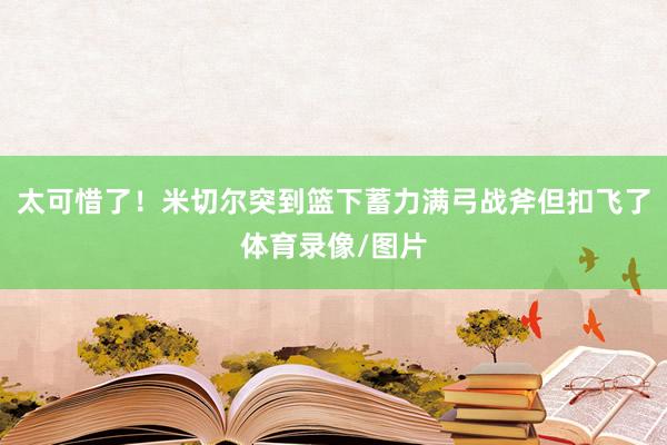太可惜了！米切尔突到篮下蓄力满弓战斧但扣飞了体育录像/图片