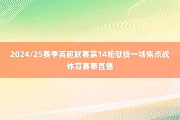 2024/25赛季英超联赛第14轮献技一场焦点战体育赛事直播